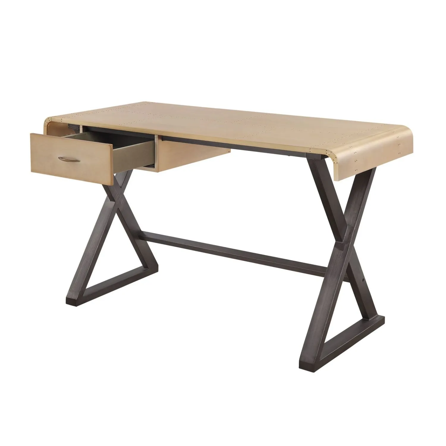 Danton Desk, Gold Aluminum 92424