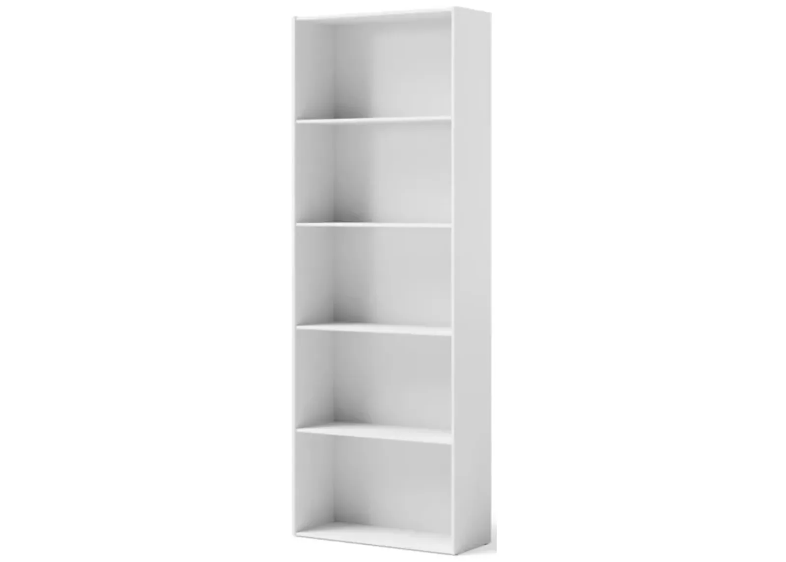 Hivvago 5-Shelf Storage Bookcase Modern Multi-Functional Display Cabinet-White