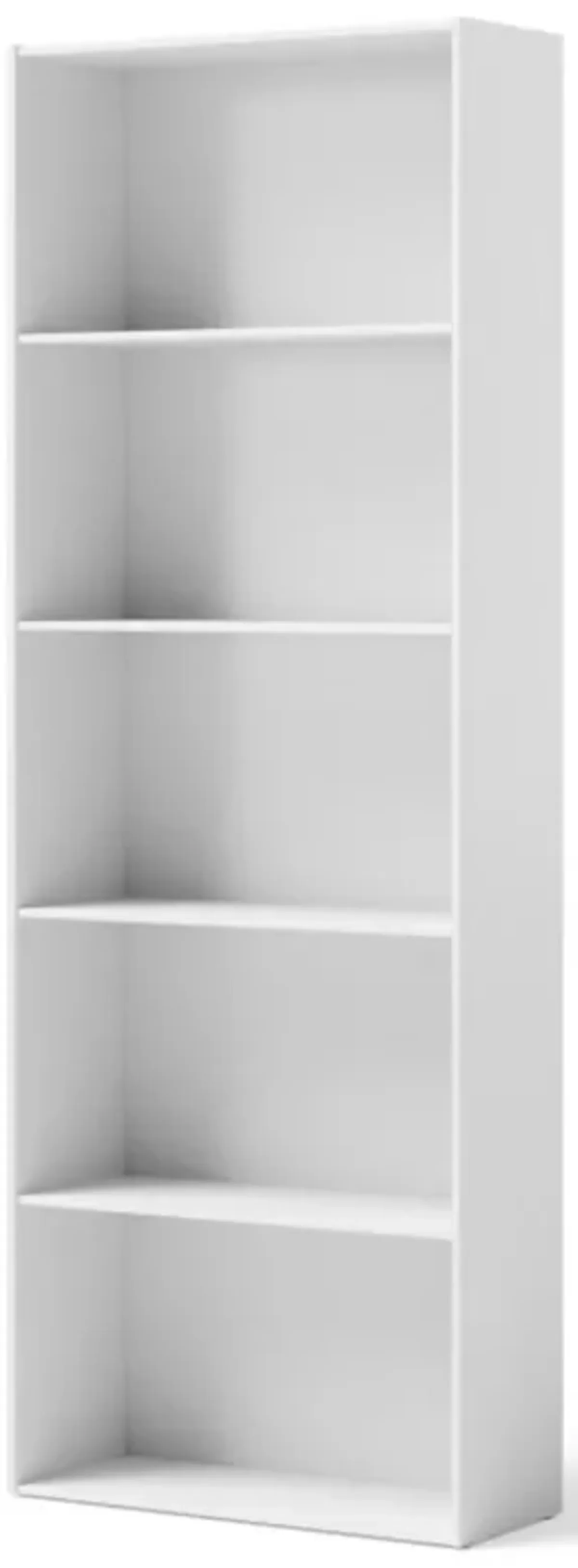 Hivvago 5-Shelf Storage Bookcase Modern Multi-Functional Display Cabinet-White