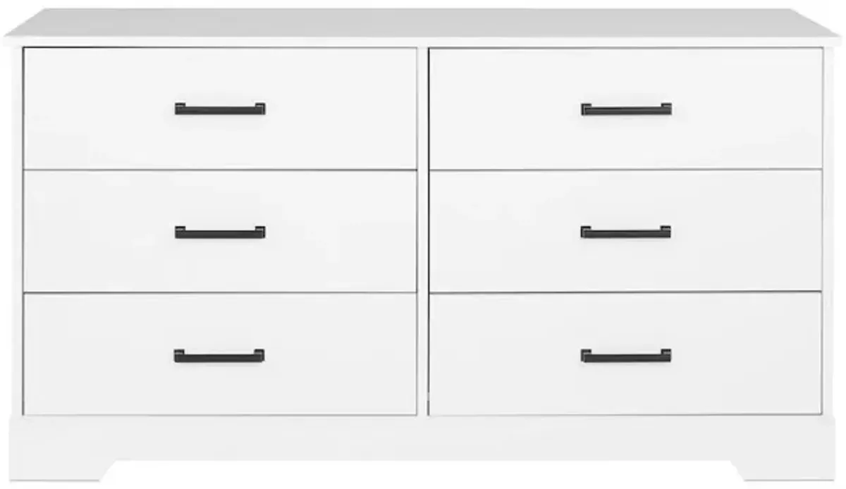 Prepac Dresser, White Dresser for Bedroom, Chest of Drawers with 6 Drawers