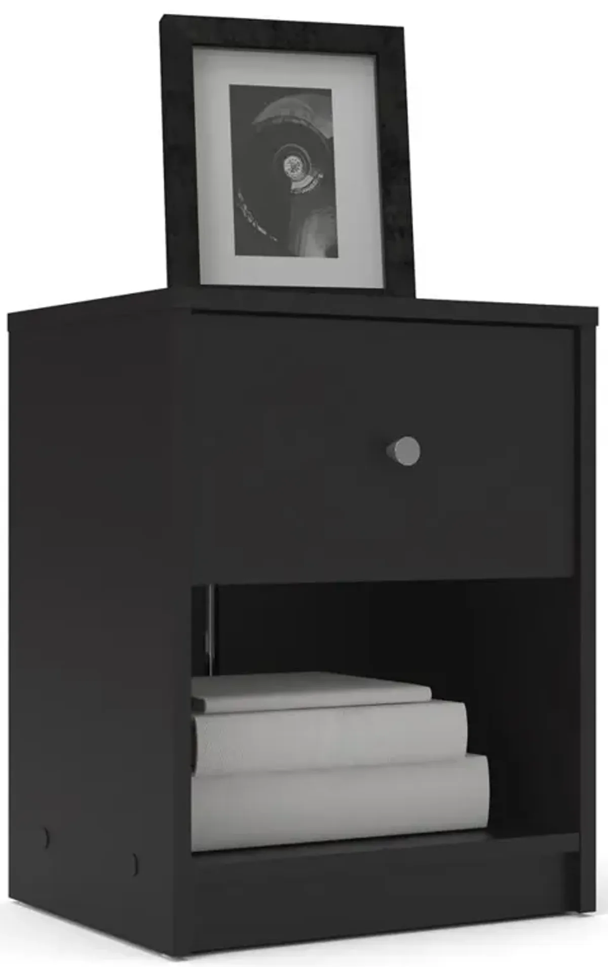 Tvilum Portland 1 Drawer Nightstand, Black