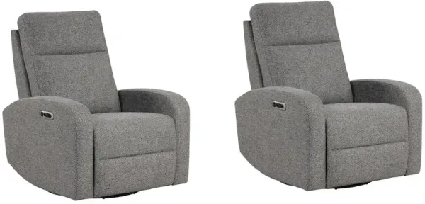 Parker Living Natural Beauty Grey Power Swivel Glider Recliner Two Pack