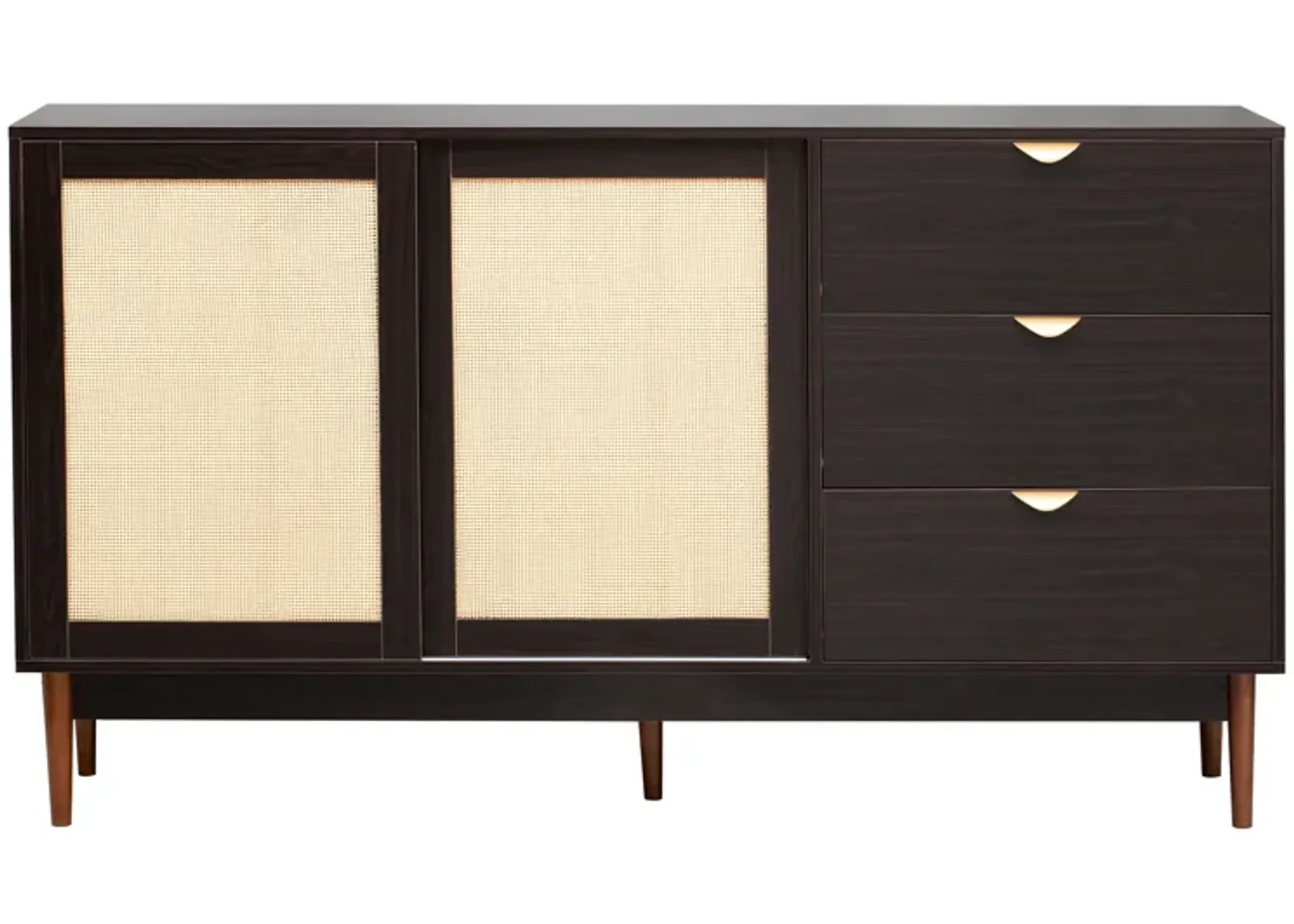 Merax Featured Two-Door Buffet Cabinet with Metal Handles