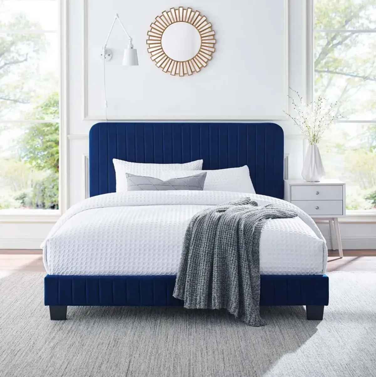 Modway - Celine Channel Tufted Performance Velvet Twin Platform Bed