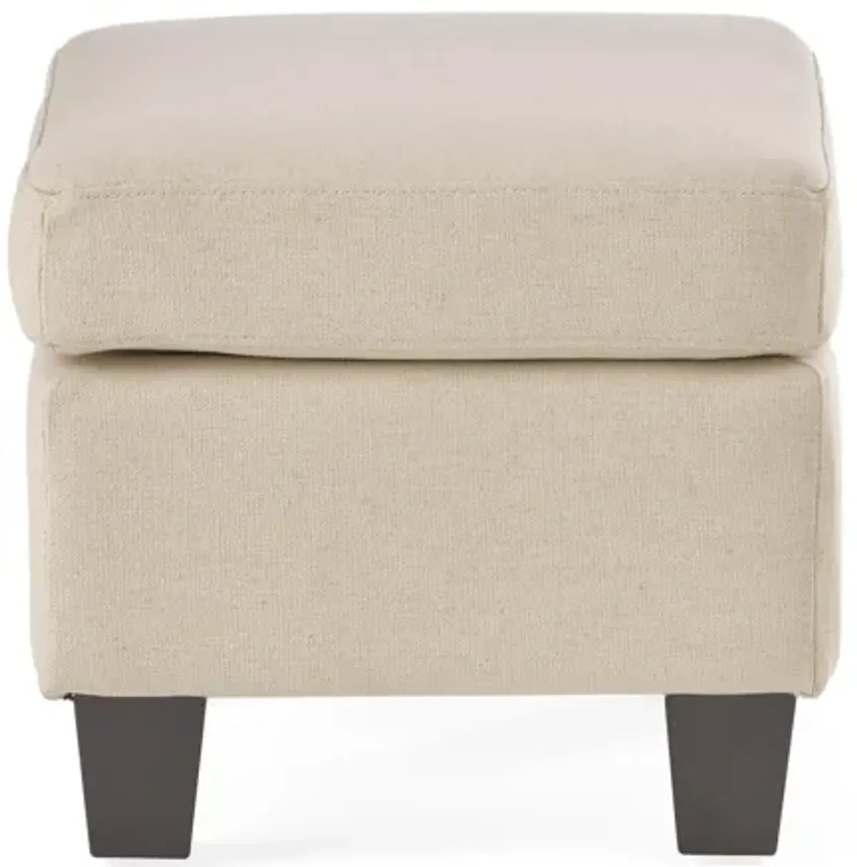 Cozy and Chic Ottoman Upholstered Elegance, Birch Wood Charm