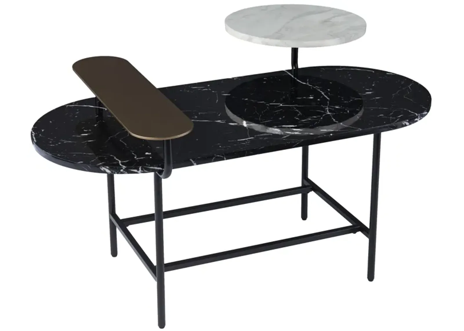 Lexi Marble Cocktail Table with Storage