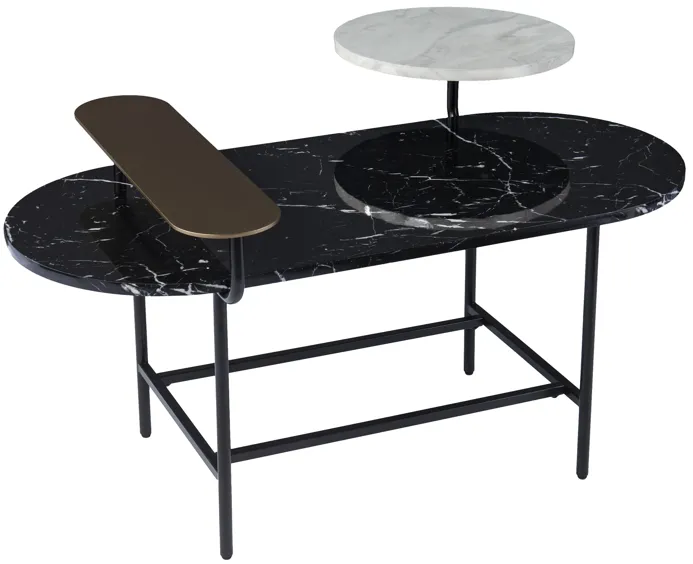 Lexi Marble Cocktail Table with Storage