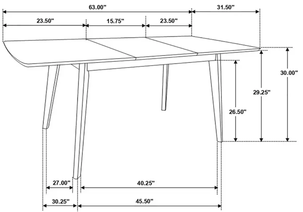 Alfredo Rectangular Dining Table Natural Walnut