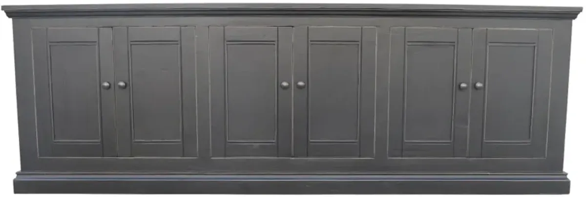 Mimi Black Long 6 Door Cabinet