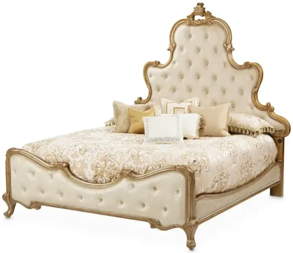 Michael Amini Platine de Royale Queen Panel Bed - Antique Platinum