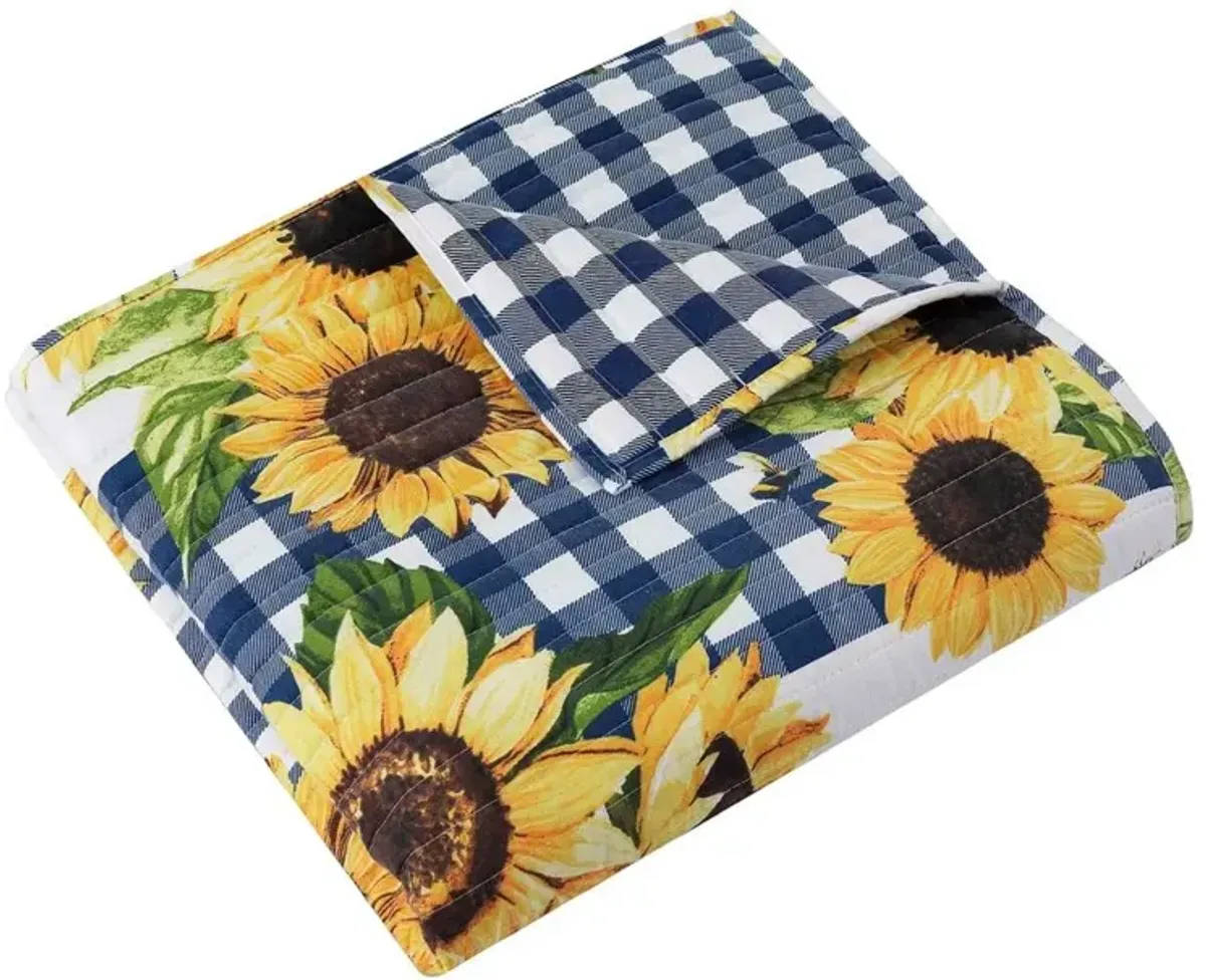 Barefoot Bungalow Sunflower Accessory Throw - Gold 50x60