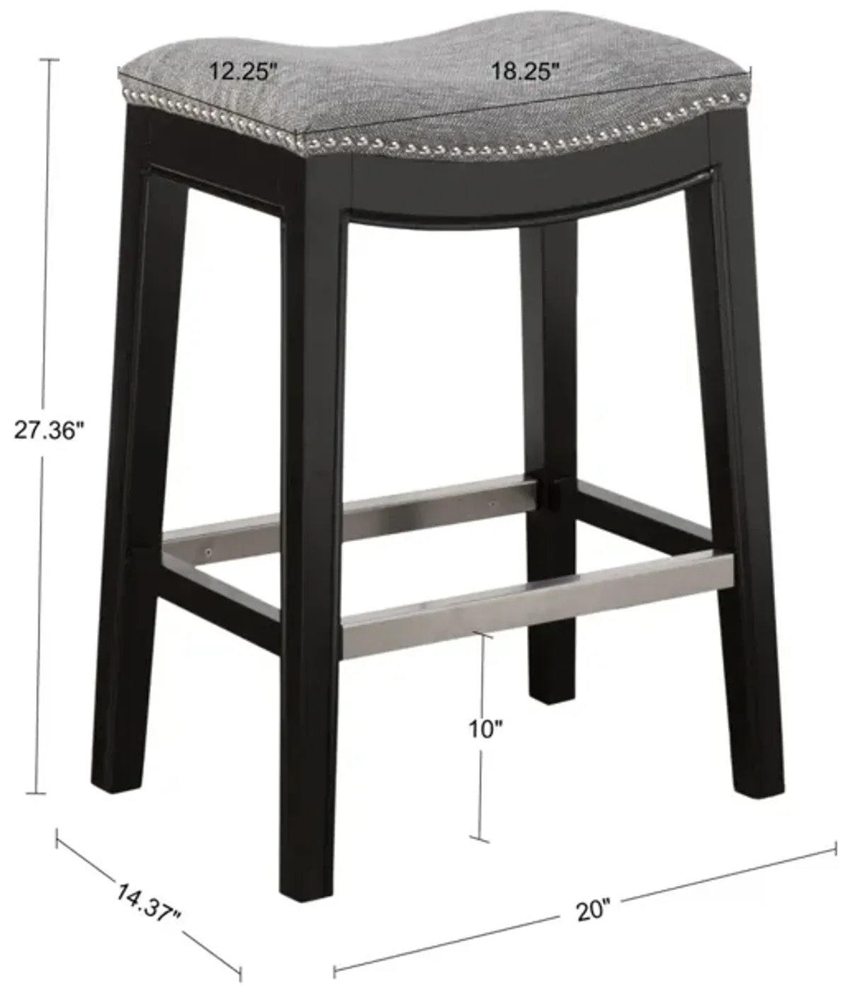 Belfast Saddle Counter Stool