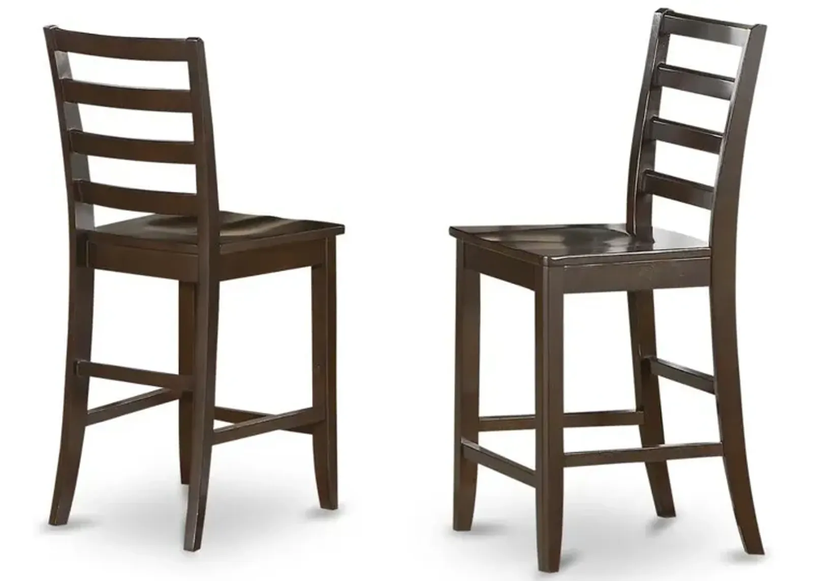 East West Furniture Fairwinds  Stool    Wood  Seat  with  lader  back,  Set  of  2