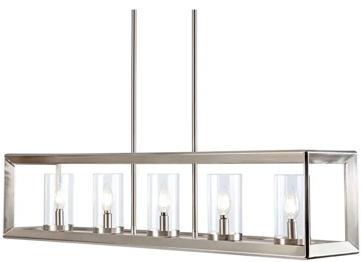 Anna Linear Metal/Glass LED Pendant