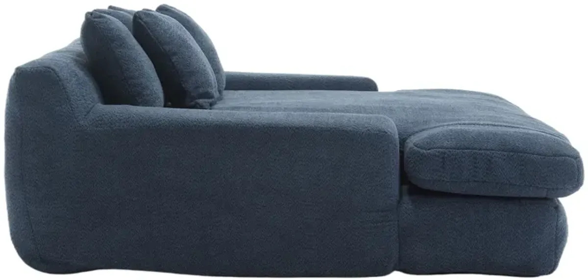 Merax Chenille 2-seater Lazy Sofa With 5 Back Pillows