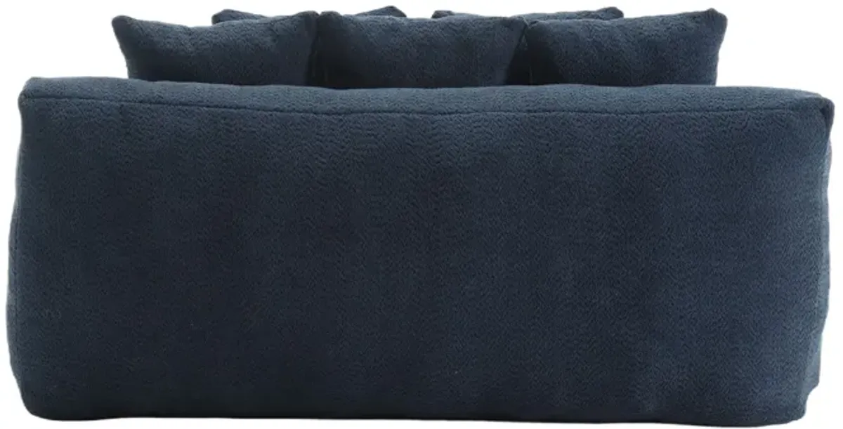 Merax Chenille 2-seater Lazy Sofa With 5 Back Pillows