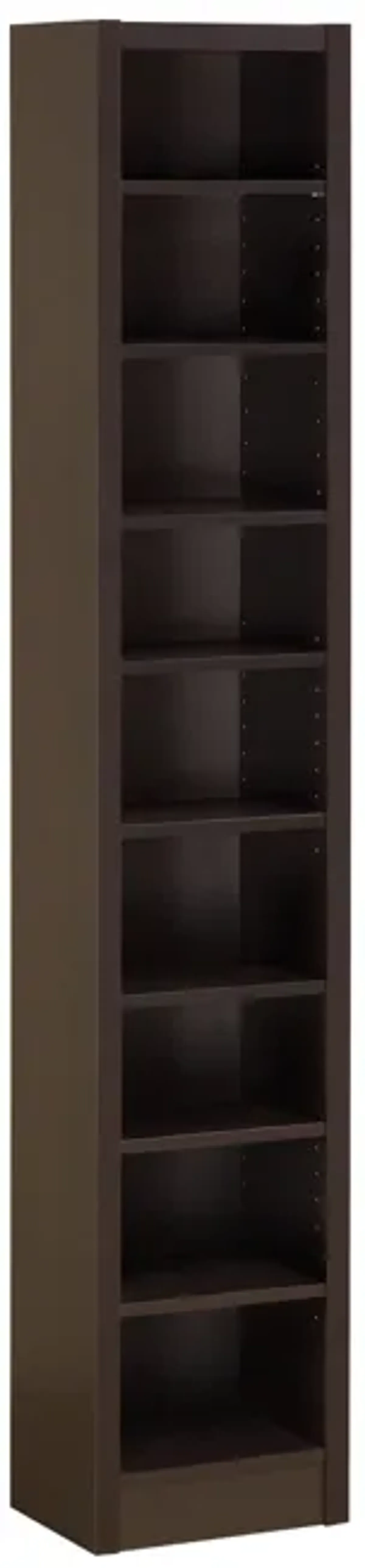 Glimmering Brown Narrow Wooden bookcase - Benzara