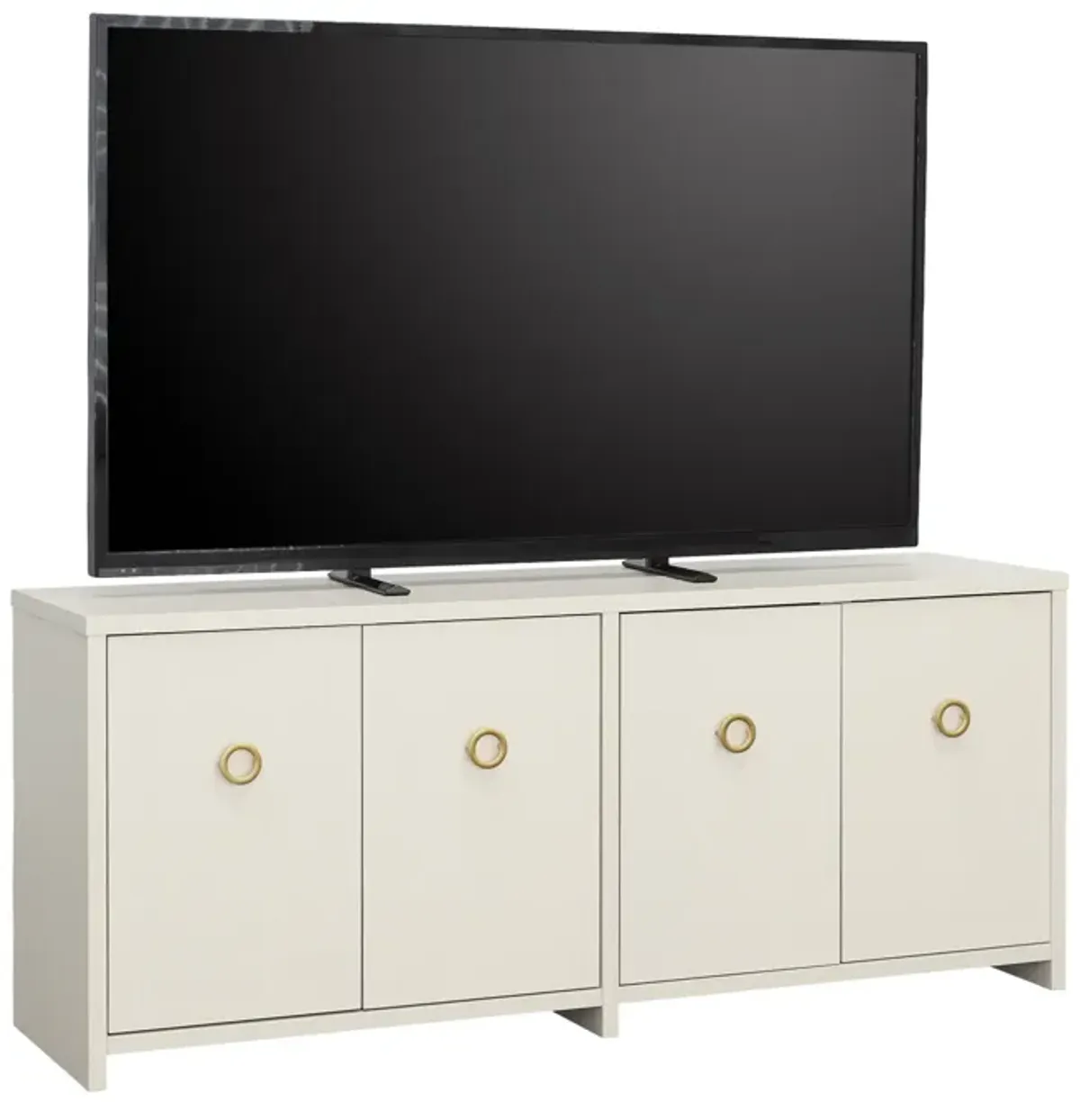 Grand Coast Modern TV Credenza with Doors