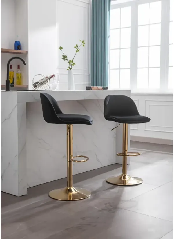 Bar Stools With Back And Footrest Counter Height Dining Chairs Set of 2