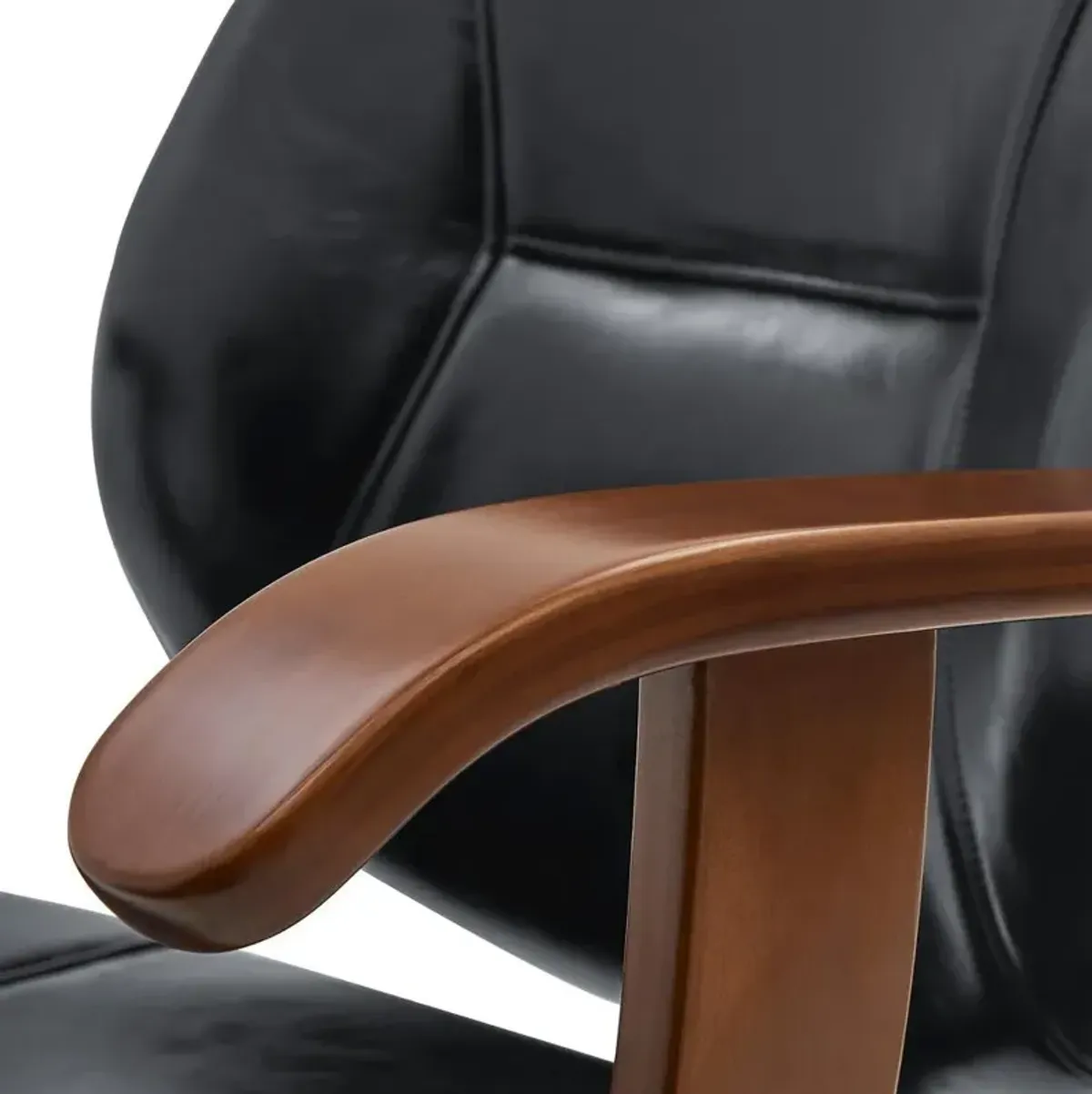 New Pacific Direct Samuel PU Bamboo Office Chair w/ Armrest