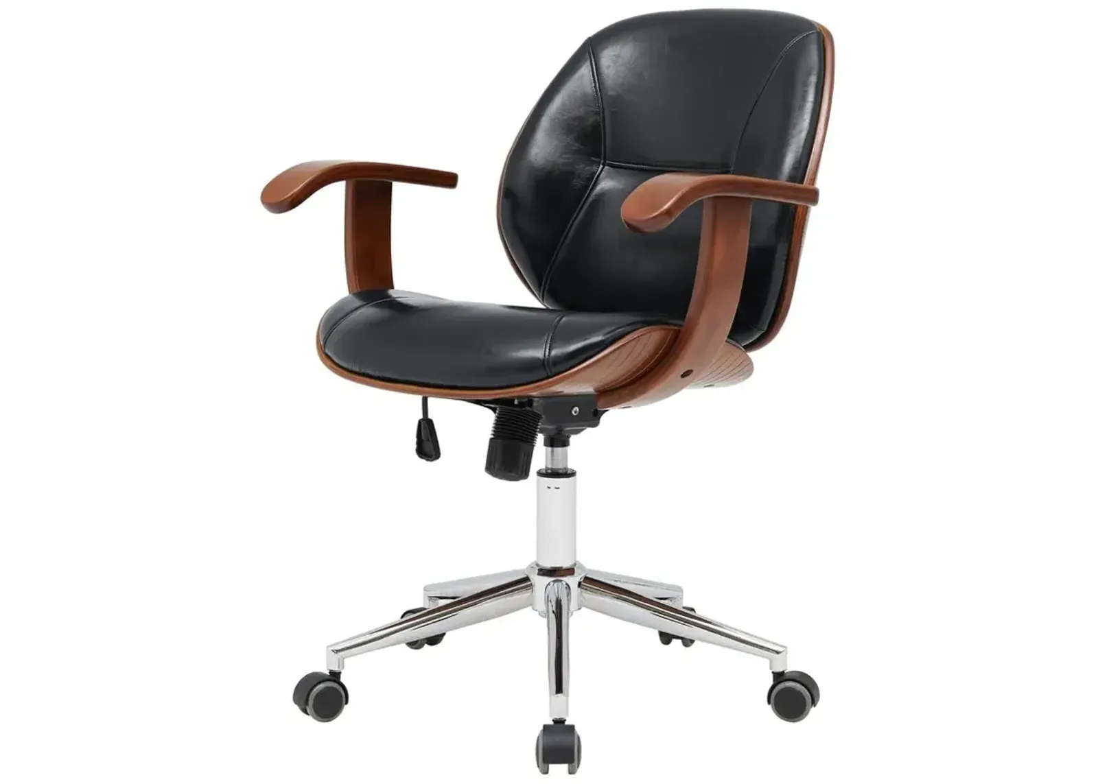 New Pacific Direct Samuel PU Bamboo Office Chair w/ Armrest