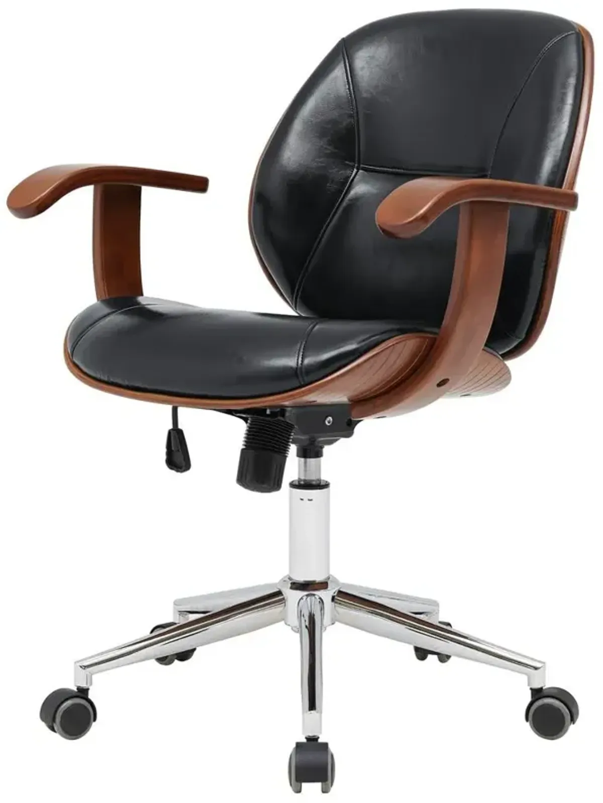 New Pacific Direct Samuel PU Bamboo Office Chair w/ Armrest