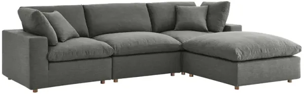 Commix Down Filled Overstuffed 4 Piece Sectional Sofa Set