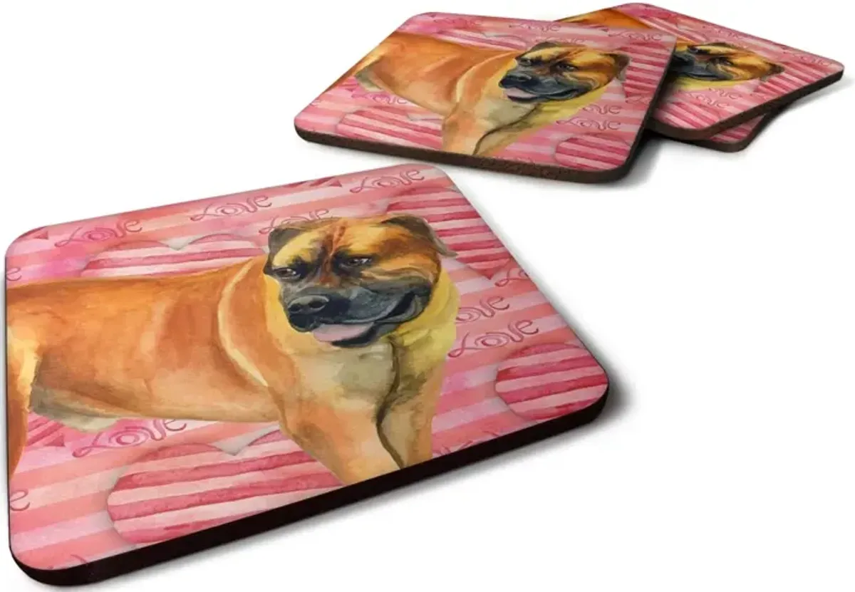 Caroline's Treasures Boerboel Mastiff Love Decorative coasters, Multicolor