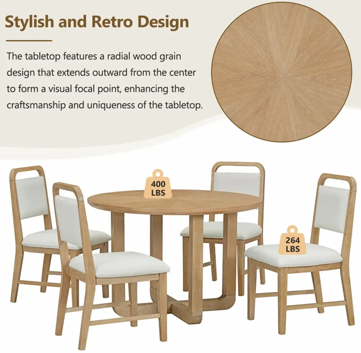 Merax 5-Piece Retro Dining Set