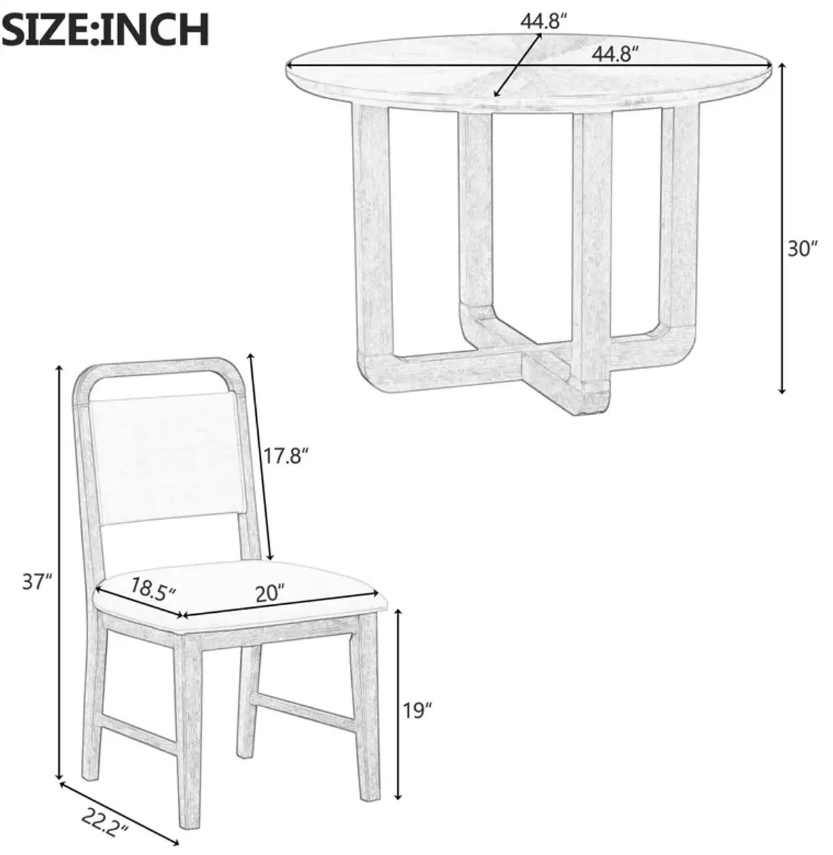 Merax 5-Piece Retro Dining Set