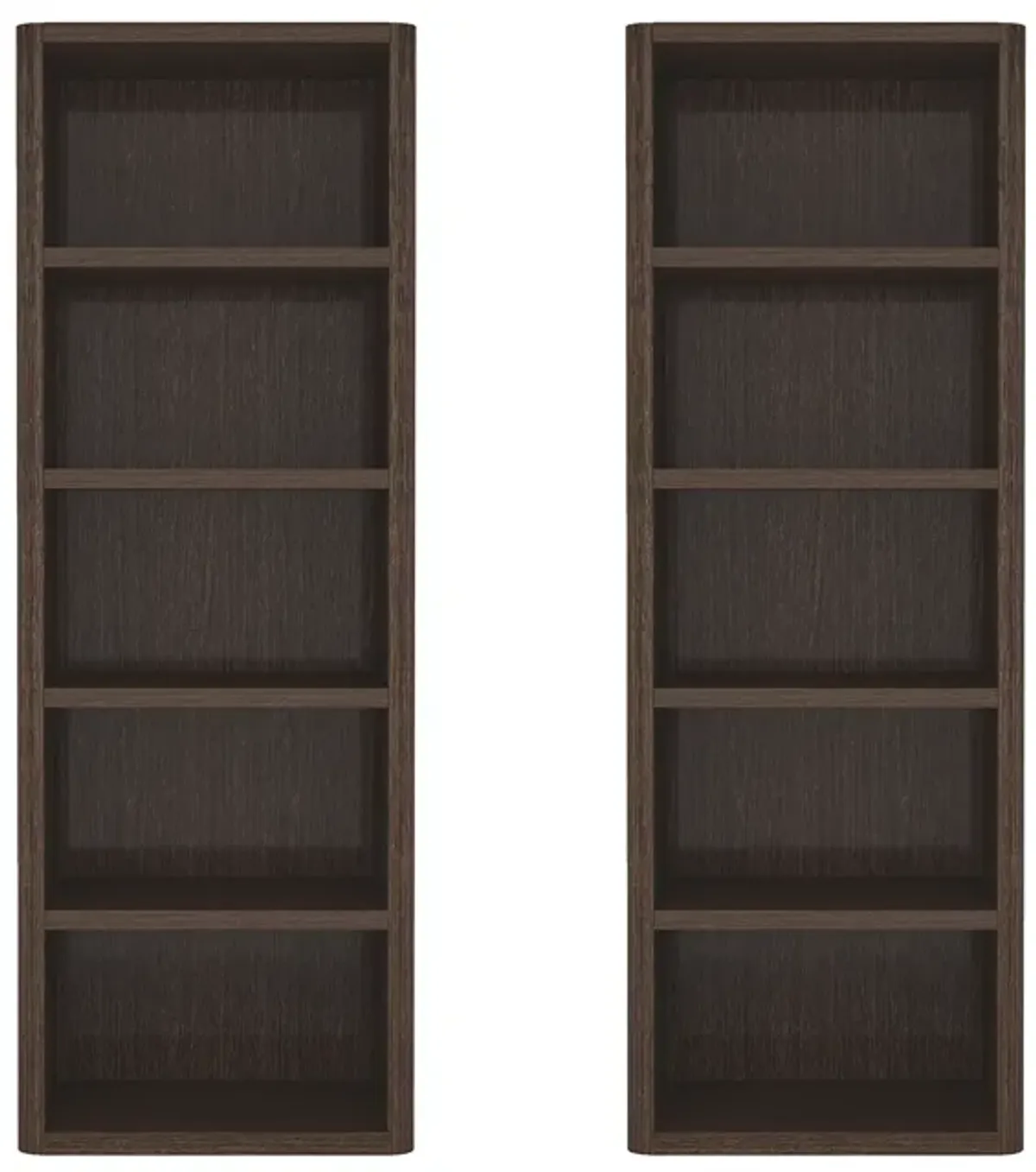 Rivington Brown Open Bookcase (Set of 2)