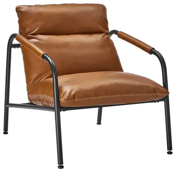 Upholstered Accent Chair with Sleek Frame for Comfortable Seating