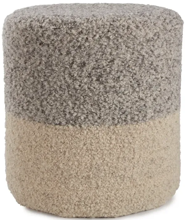 FOLKE POUF CYL Volcanic Glass