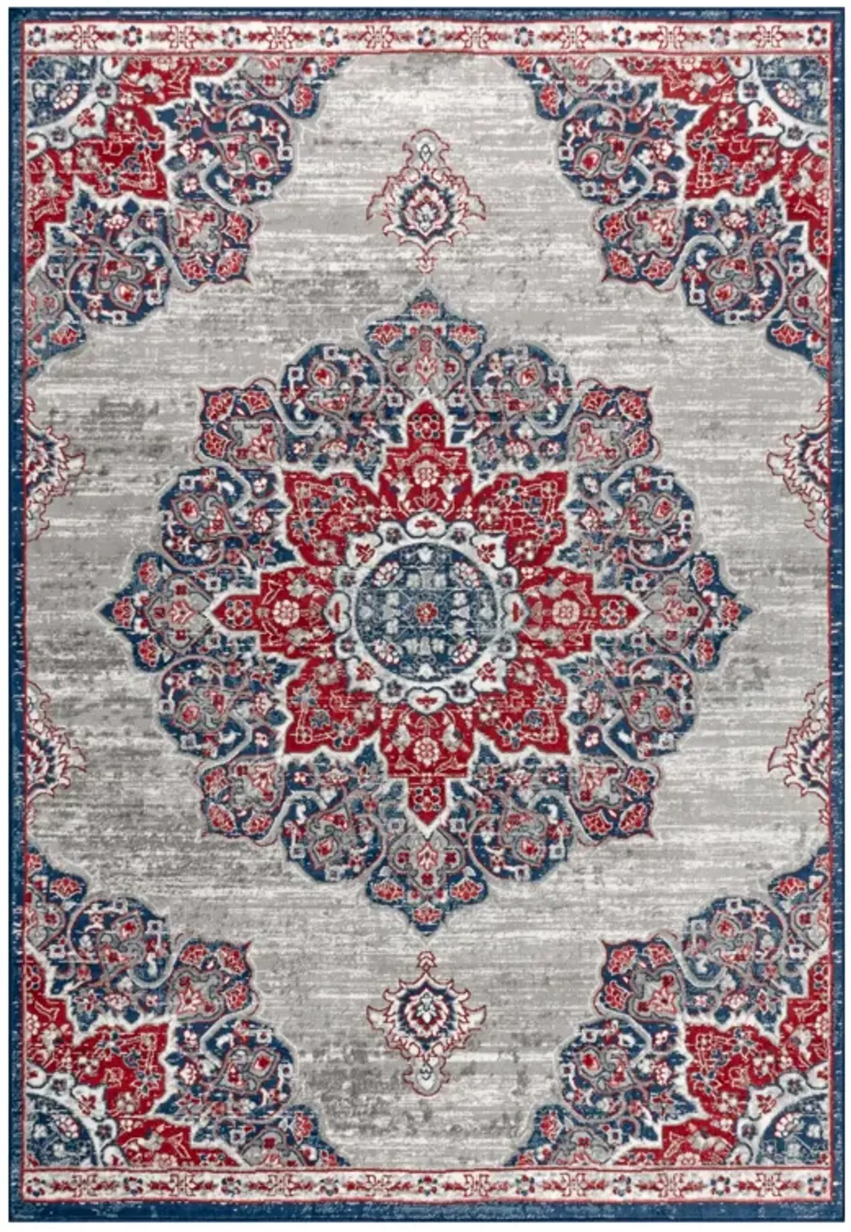 Modern Persian Vintage Moroccan Medallion Area Rug