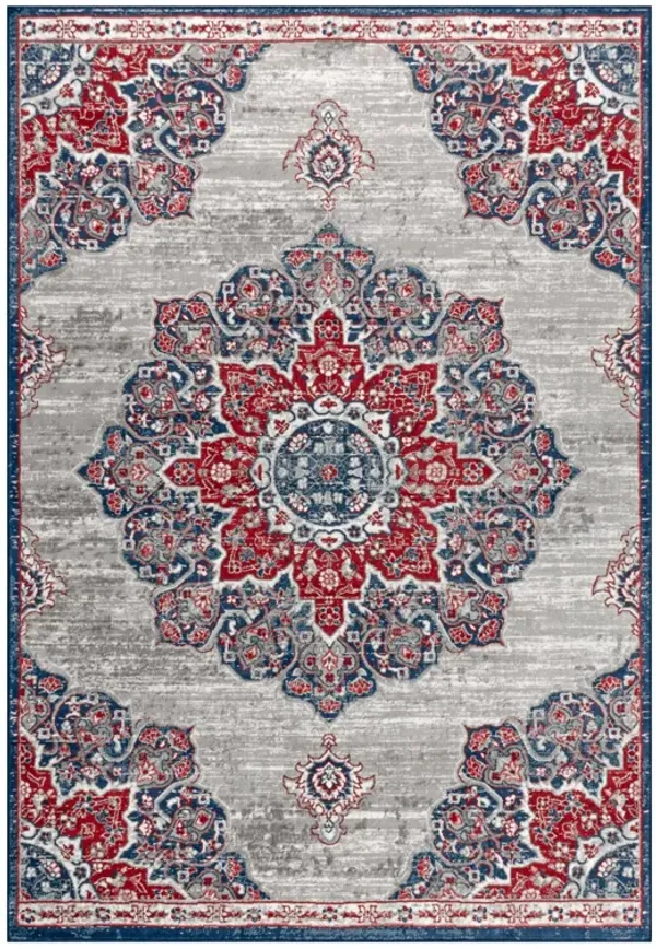 Modern Persian Vintage Moroccan Medallion Round Area Rug