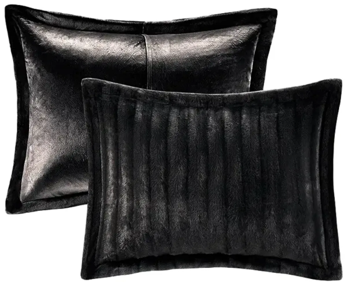 Gracie Mills Wilfred Faux Fur Comforter Set - California King