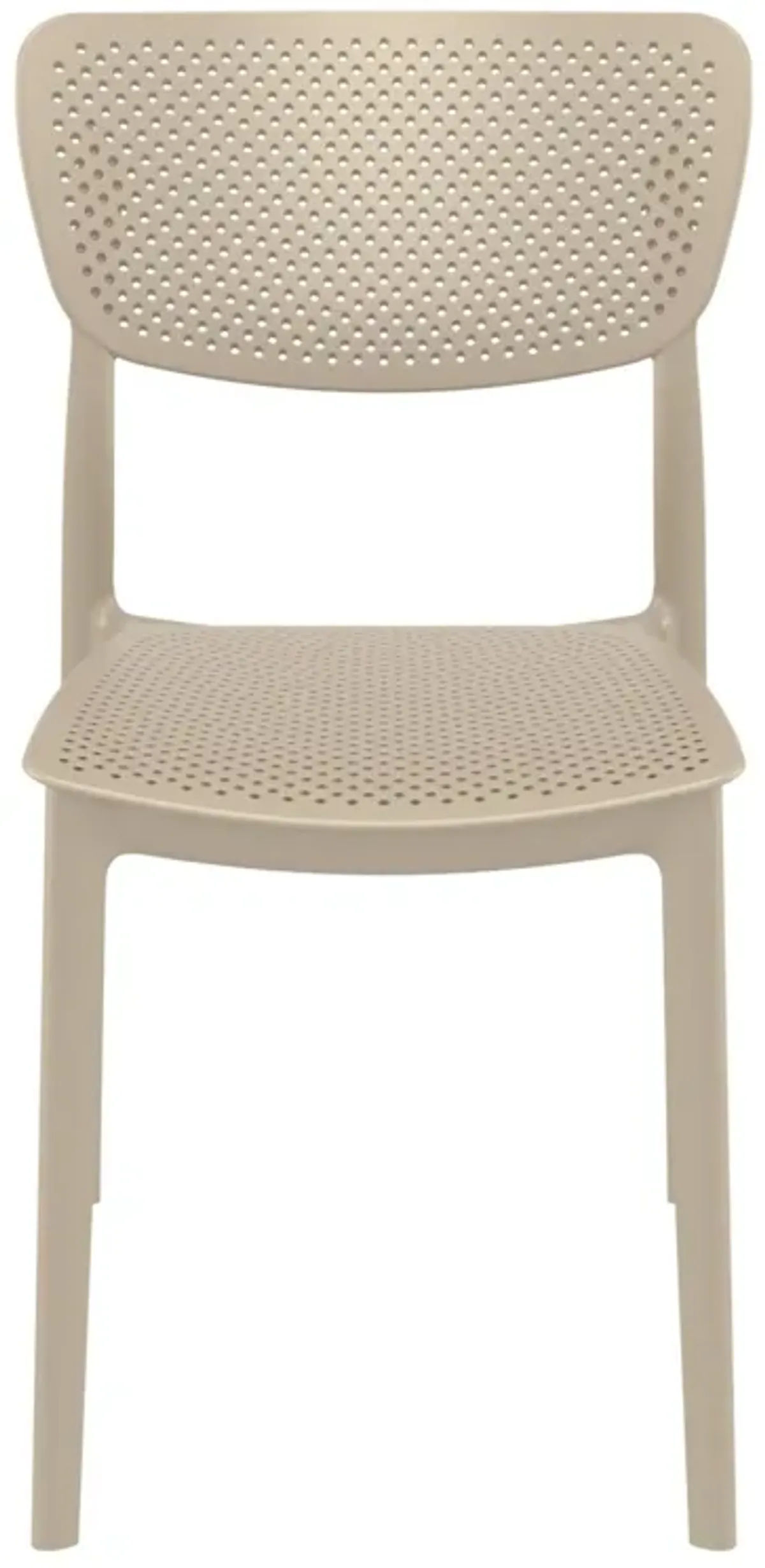 33" Taupe Brown Stackable Patio Dining Chair