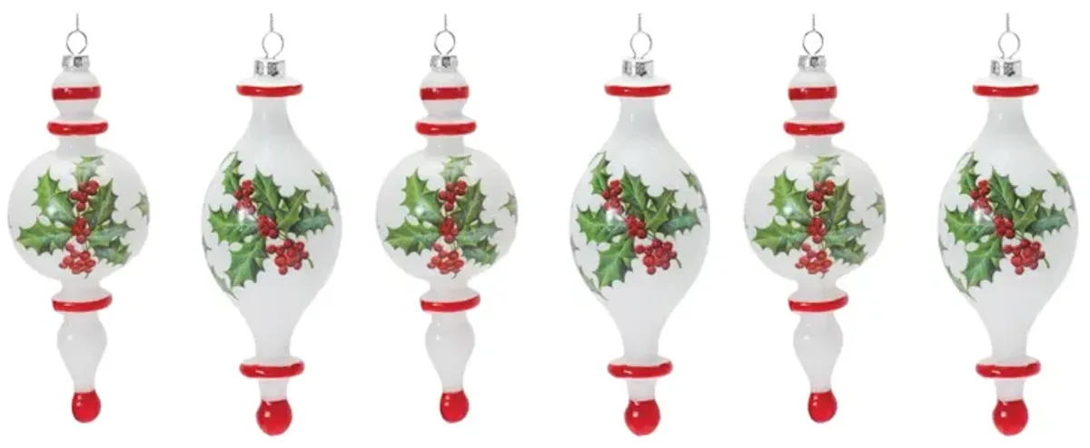Drop Ornament (Set of 6) 7.75"H Glass