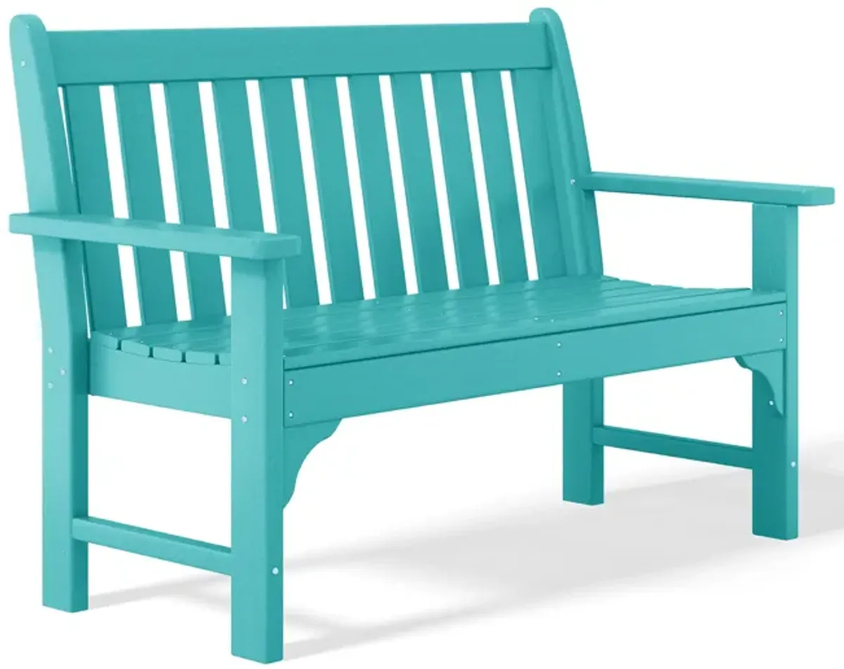 WestinTrends Outdoor 2-Person All-Weather HDPE Front Porch Garden Bench