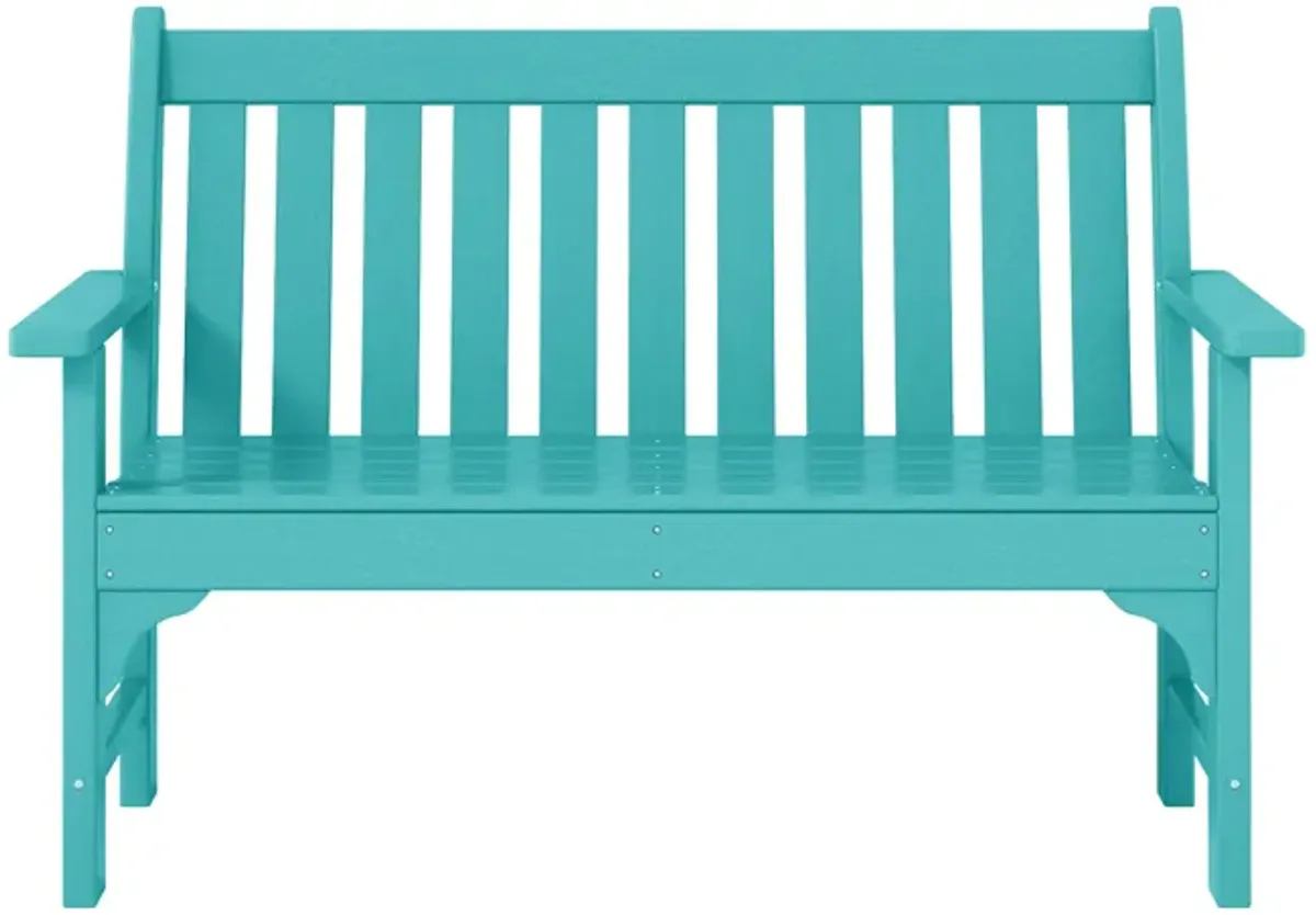 WestinTrends Outdoor 2-Person All-Weather HDPE Front Porch Garden Bench