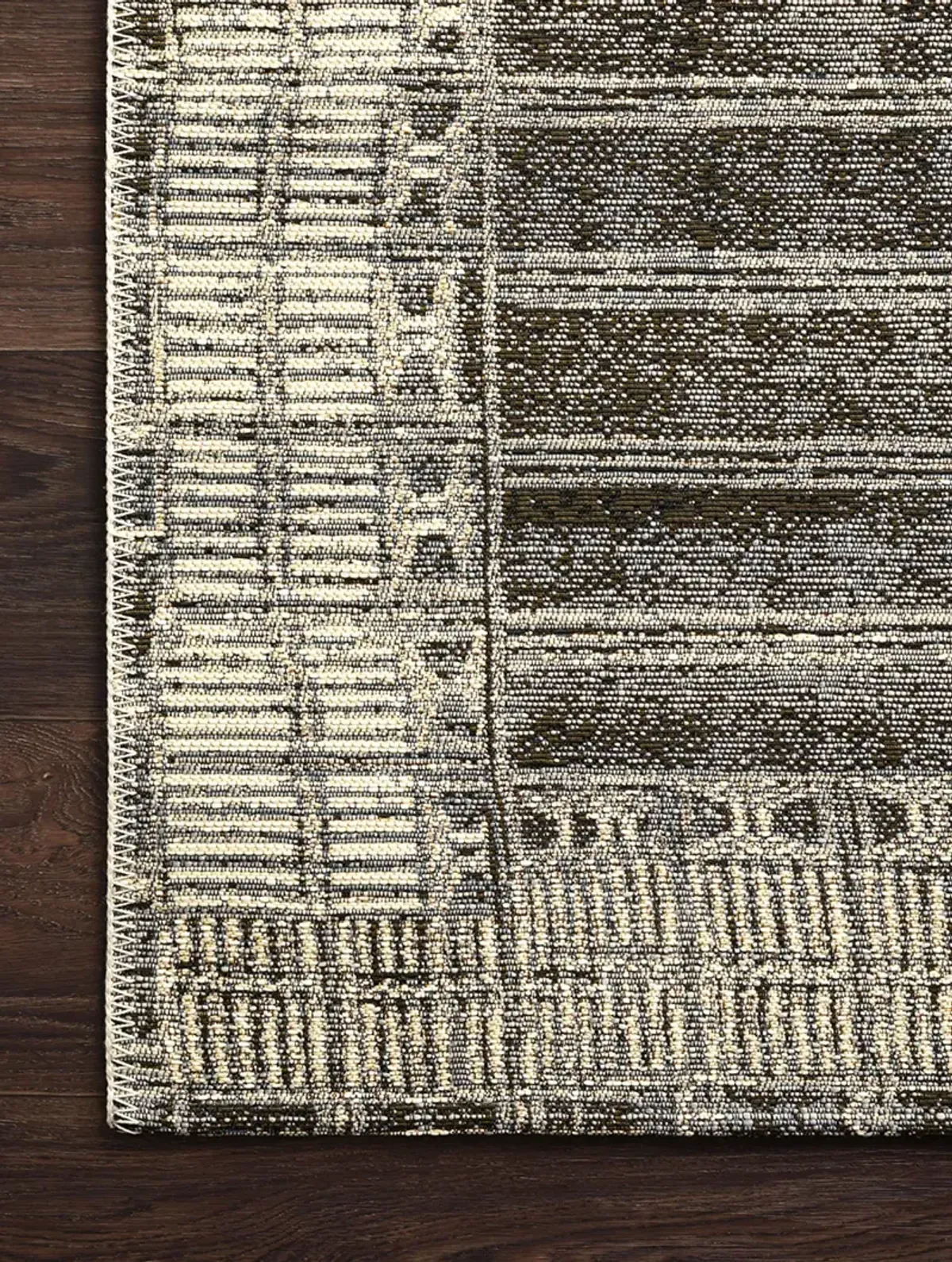 Mika MIK07 Charcoal/Ivory 3'11" x 5'11" Rug