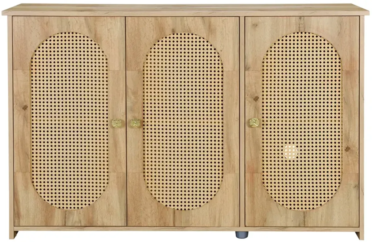 Merax Retro 3-Door Sideboard Storage Cabinet