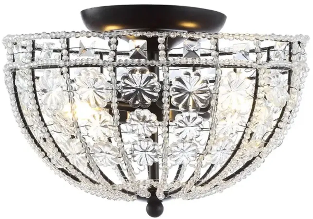 Billie Crystal Flower Metal/Acrylic LED Semi-Flush Mount