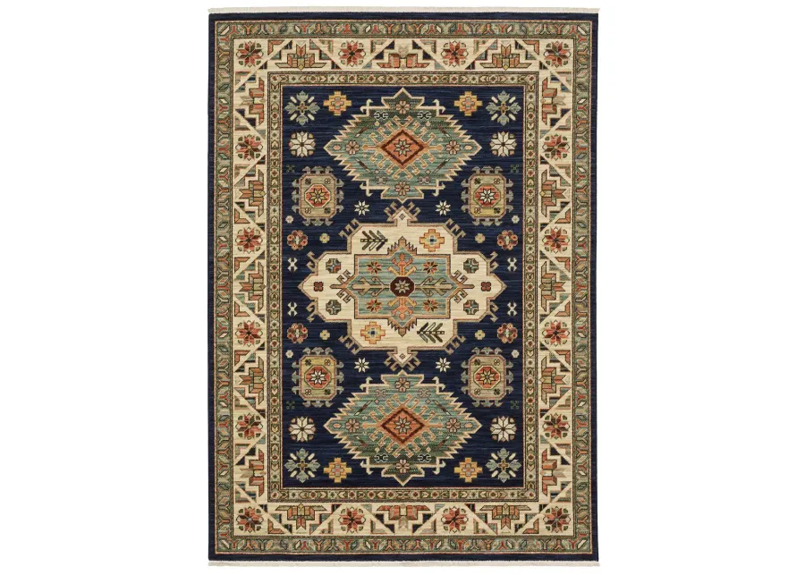 Lilihan 9'10" x 12'10" Navy Rug