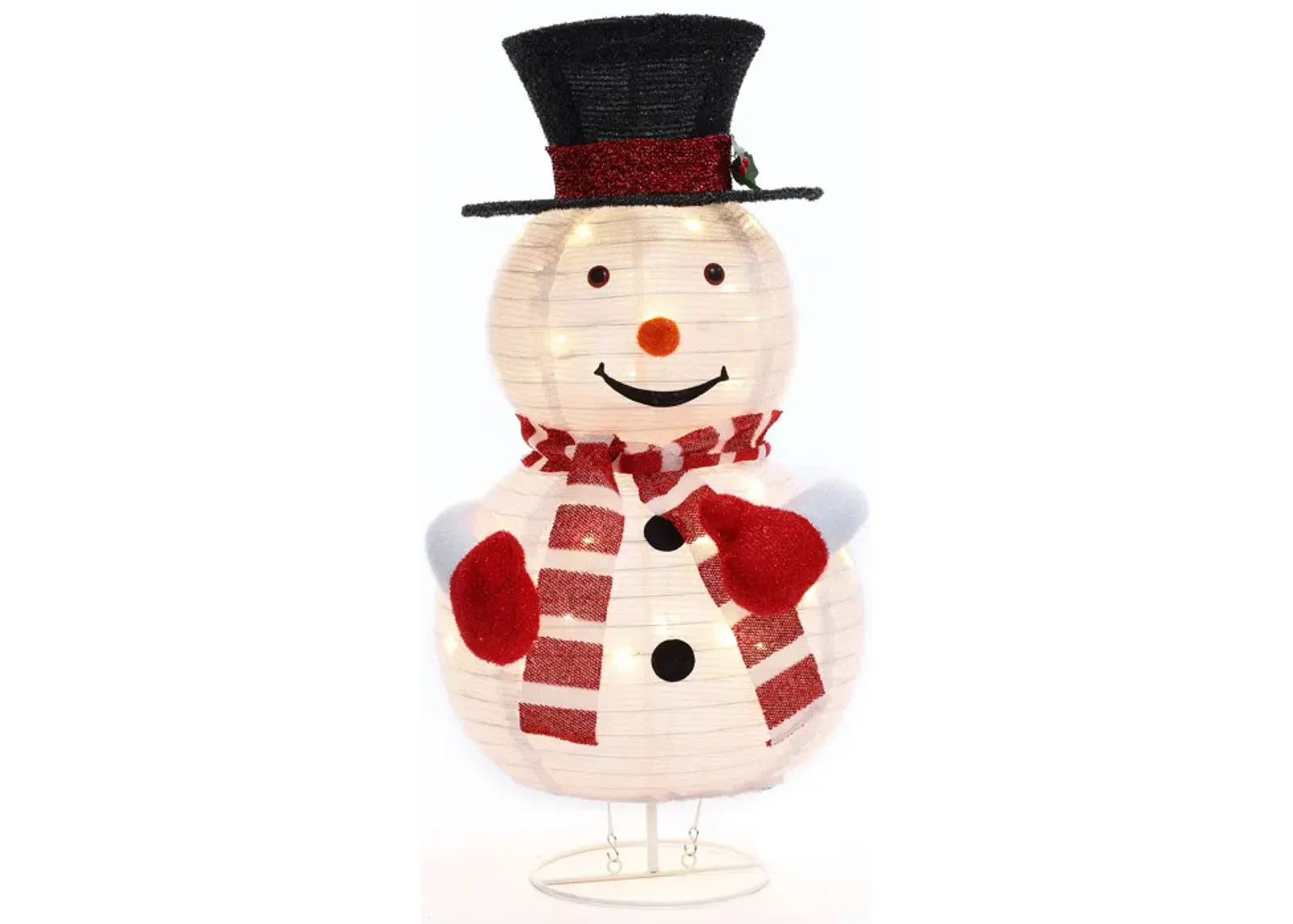 LuxenHome Snowman Lighted Globe 30-Inch Tall Indoor and Outdoor Holiday Decoration