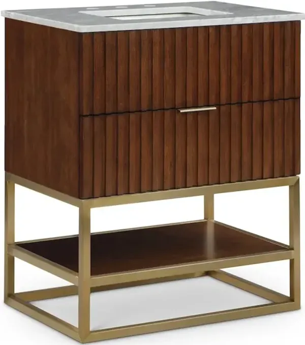 Meridian Furniture Monad Walnut Bathroom Vanity