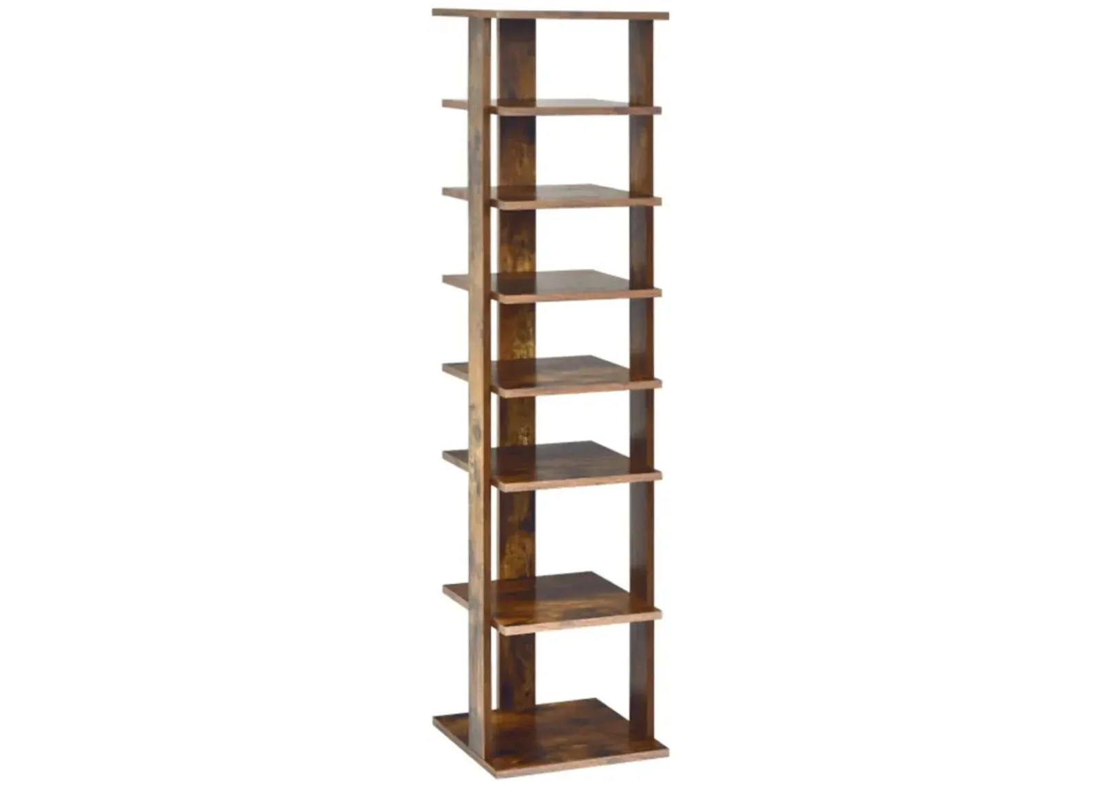 Hivvago 7-Tiers Vertical Wooden Space Saving Shoe Rack for Front Door