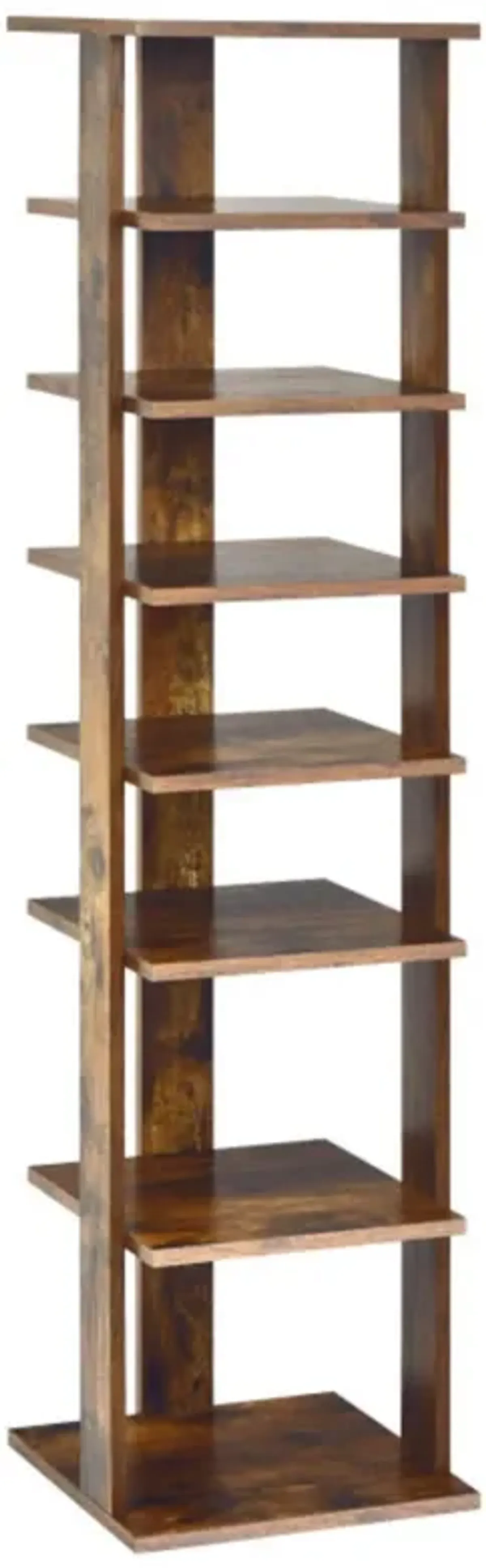 Hivvago 7-Tiers Vertical Wooden Space Saving Shoe Rack for Front Door