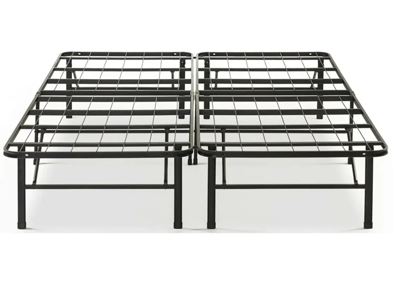 Hivvago King size Folding Sturdy Metal Platform Bed Frame with Storage Space