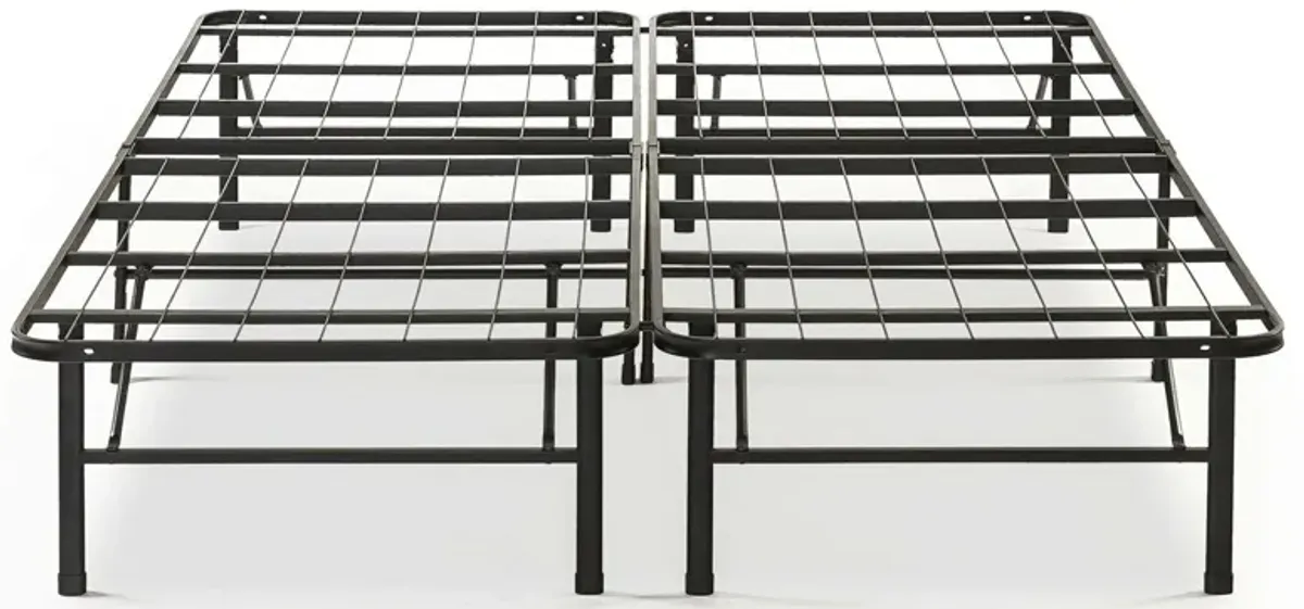 Hivvago King size Folding Sturdy Metal Platform Bed Frame with Storage Space